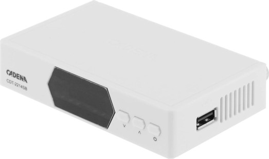 Ресивер DVB-T2 Cadena CDT-2214SB,  белый