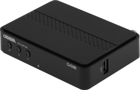 Ресивер DVB-T2 Cadena CDT-2291SB,  черный