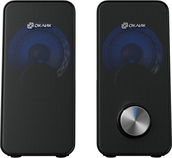 Колонки Oklick OK-122,  2.0,  черный [1458492]